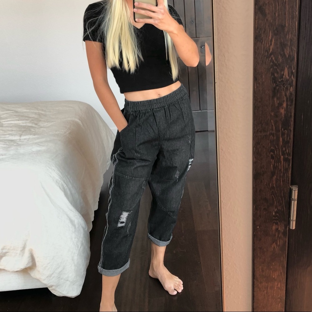 Funky black baggy pants